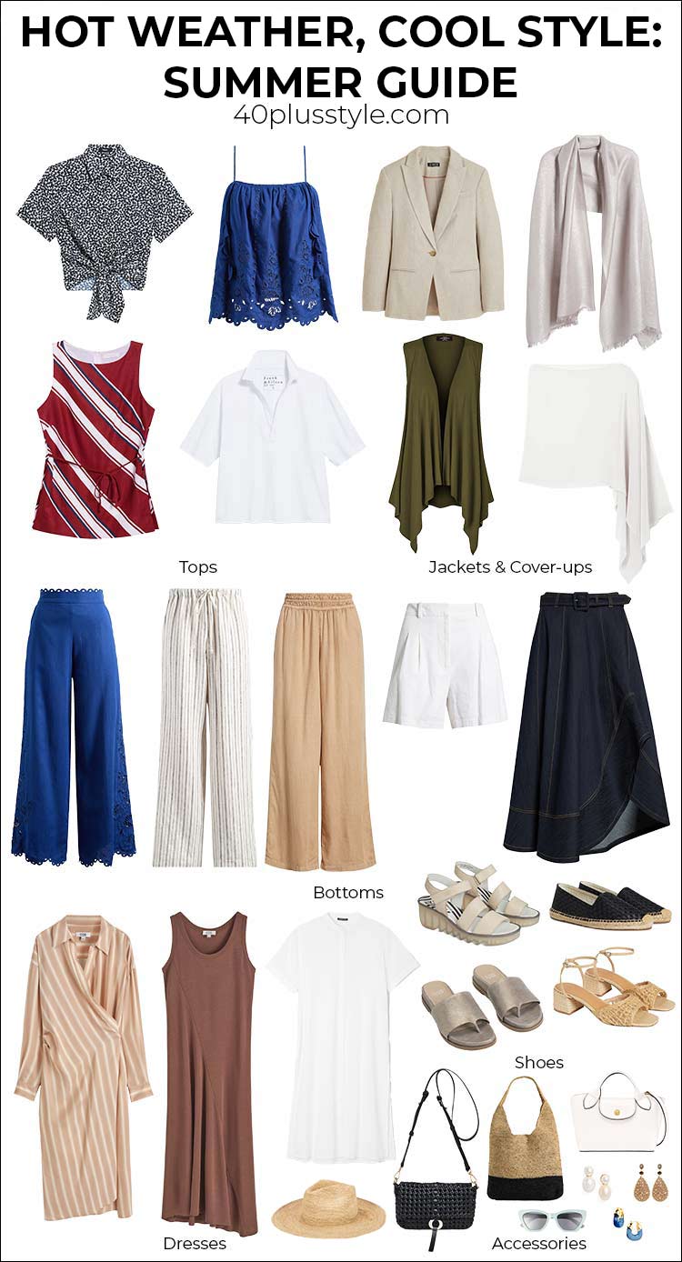 Hot weather, cool style: your summer guide to breathable fabrics and flattering outfits | 40plusstyle.com