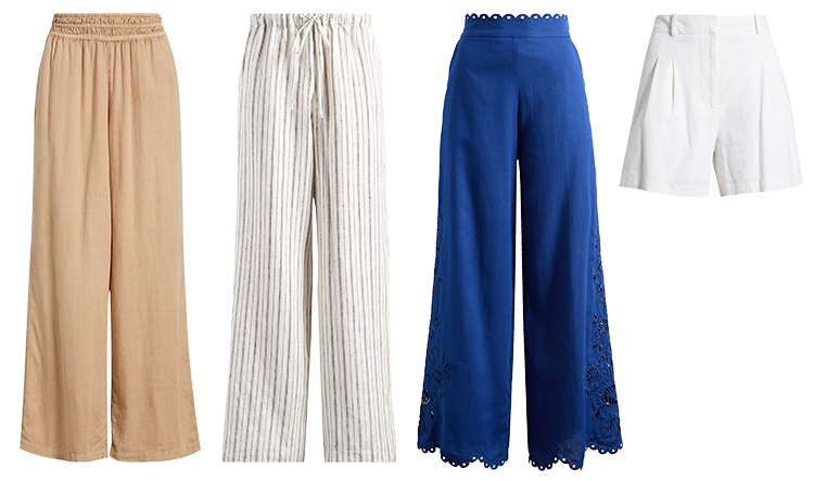 What to wear in hot weather - wide pants and shorts | 40plusstyle.com