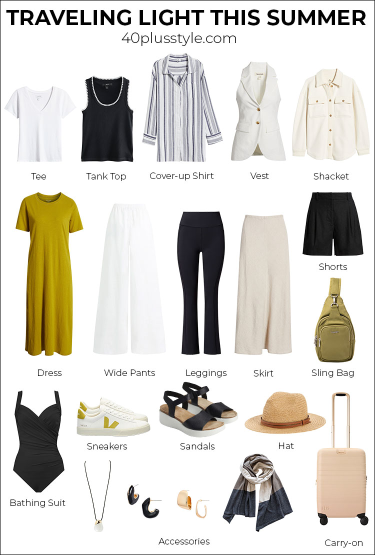 Traveling light this summer with all the stylish essentials you need | 40plusstyle.com