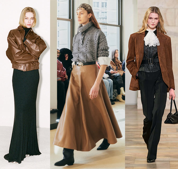 Caramel colored leather and suede | 40plusstyle.com