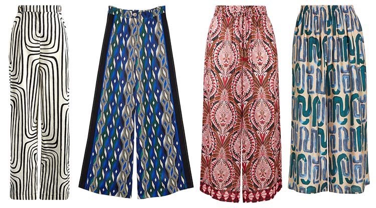 Graphic print pants | 40plusstyle.com
