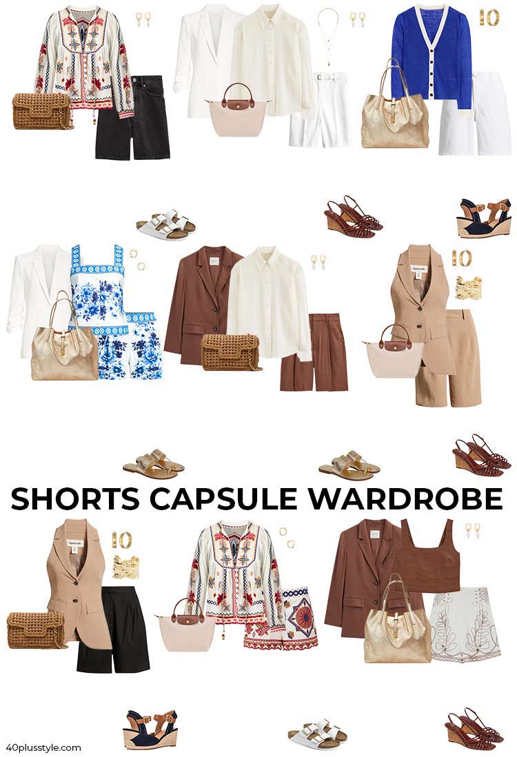 Shorts capsule wardrobe | 40plusstyle.com
