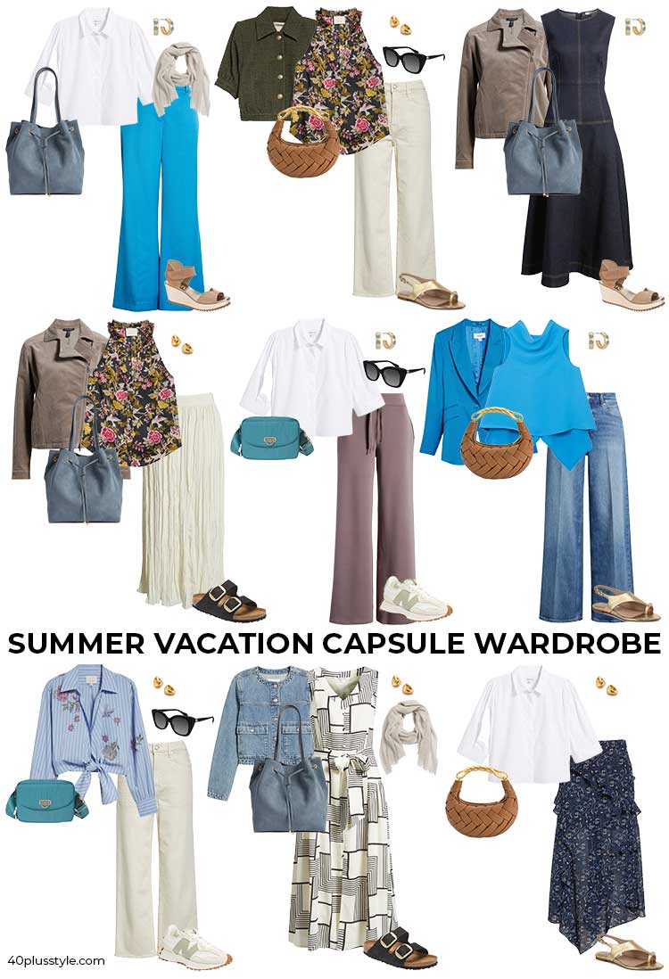 Summer vacation capsule wardrobe | 40plusstyle.com