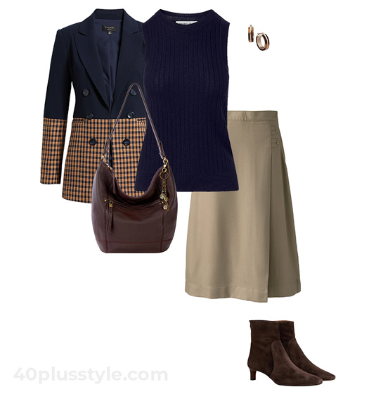 Blazer and skirt | 40plusstyle.com