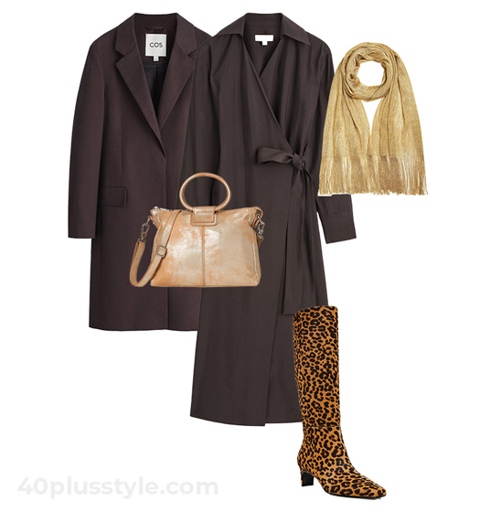 Brown outfit for fall | 40plusstyle.com