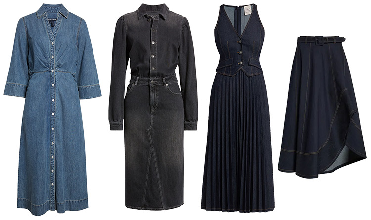 Denim dresses and skirts | 40plusstyle.com