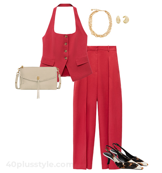 Red suit | 40plusstyle.com