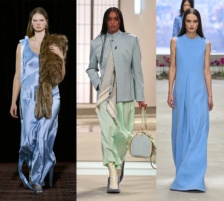 Pale blue outfits for fall | 40plusstyle.com