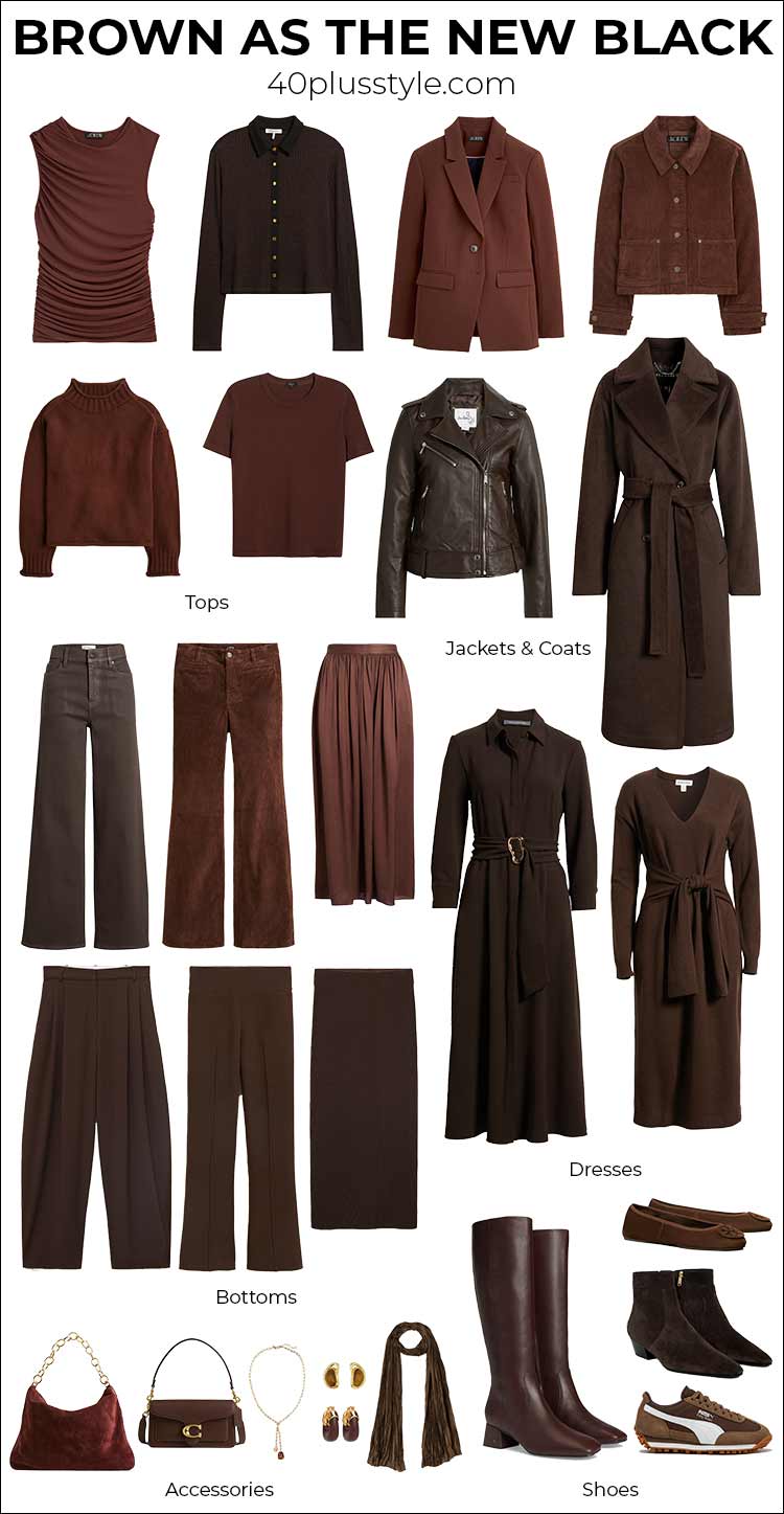 Wearing brown as the new black for winter and fall 2025 | 40plusstyle.com