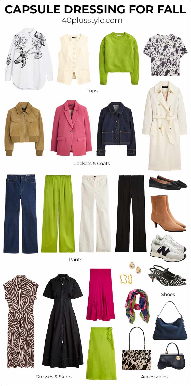 Capsule dressing for fall 2025: 26 items, countless outfits | 40plusstyle.com