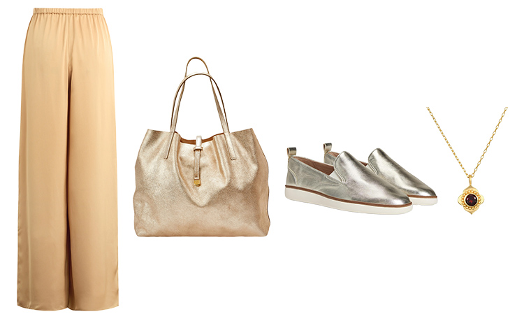 Wearing gold with brown | 40plusstyle.com