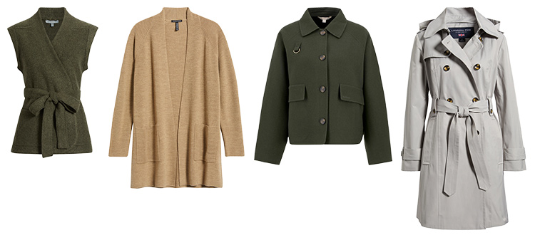 Coats and cardigans for a weekend away | 40plusstyle.com