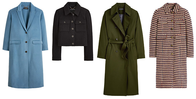 Coats and jackets to go with knee length skirts | 40plusstyle.com