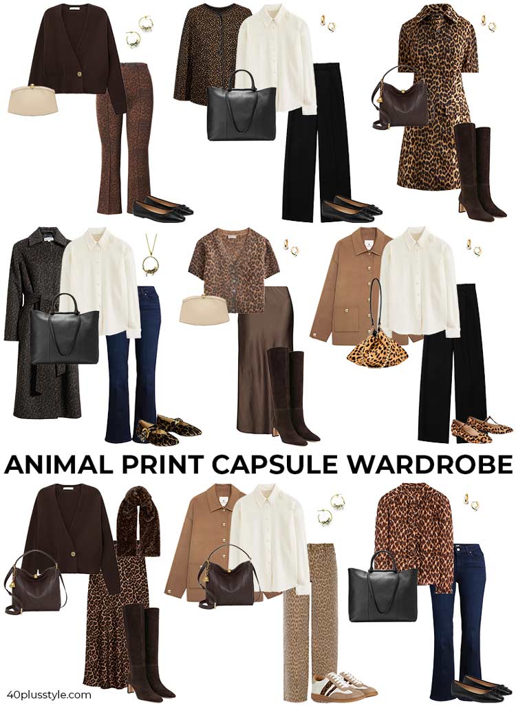 Animal print capsule wardrobe | 40plusstyle.com