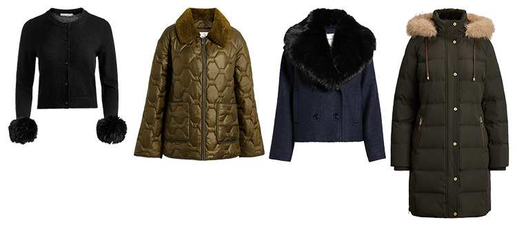 Faux fur trim outfits | 40plusstyle.com