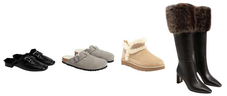 Faux fur shoes and boots | 40plusstyle.com