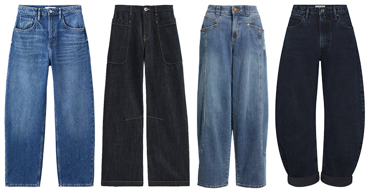 Jeans trends for 2026 - barrel legs | 40plusstyle.com