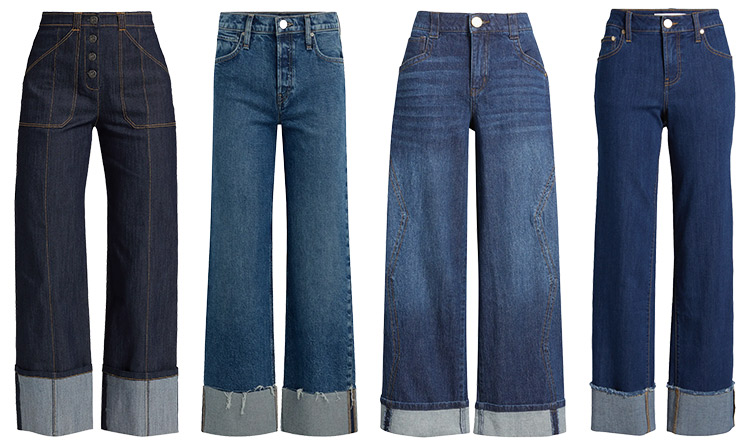 Jeans with wide cuffs | 40plusstyle.com