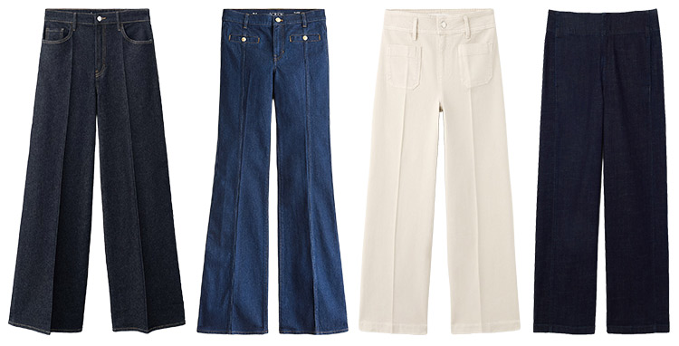 Jeans trends for 2026 - wide legs | 40plusstyle.com