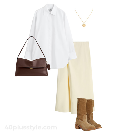 White and cream outfit | 40plusstyle.com