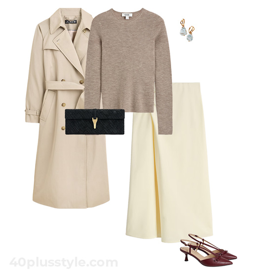 Beige and brown outfit | 40plusstyle.com