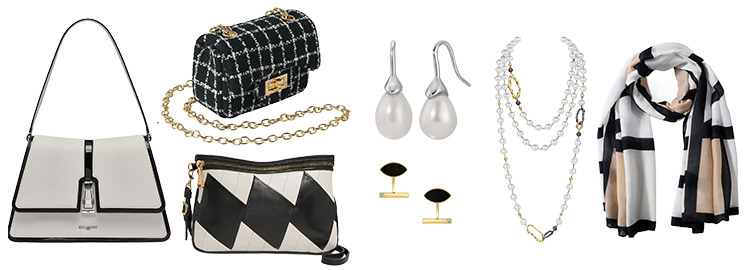Black and white accessories | 40plusstyle.com
