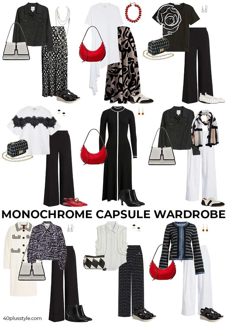 Monochrome capsule wardrobe | 40plusstyle.com