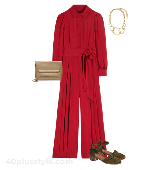 red jumpsuit | 40lusstyle.com