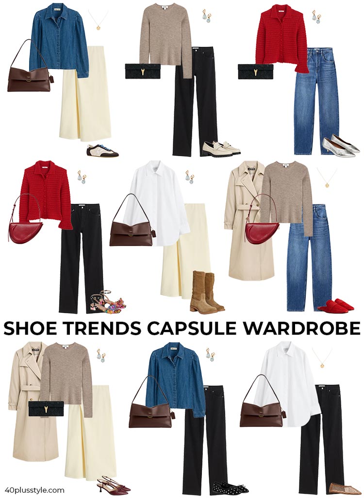 Shoe trends capsule wardrobe | 40plusstyle.com