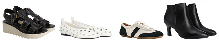 Monochrome outfits - black and white shoes and boots | 40plusstyle.com