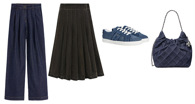 Adding texture with denim in spring | 40plusstyle.com