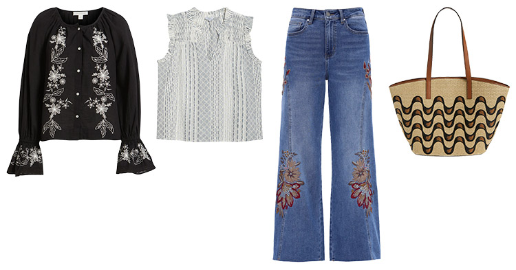 How to wear texture in sprint - embroidery | 40plusstyle.com