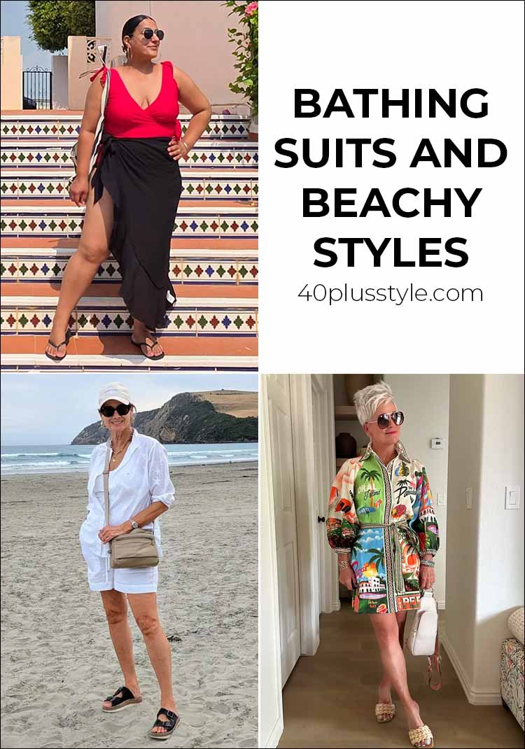 Bathing suits and beachy style | 40plusstyle.com