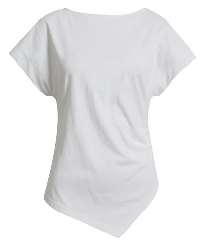 Open Edit Asymmetric Cotton T-Shirt  | 40plusstyle.com