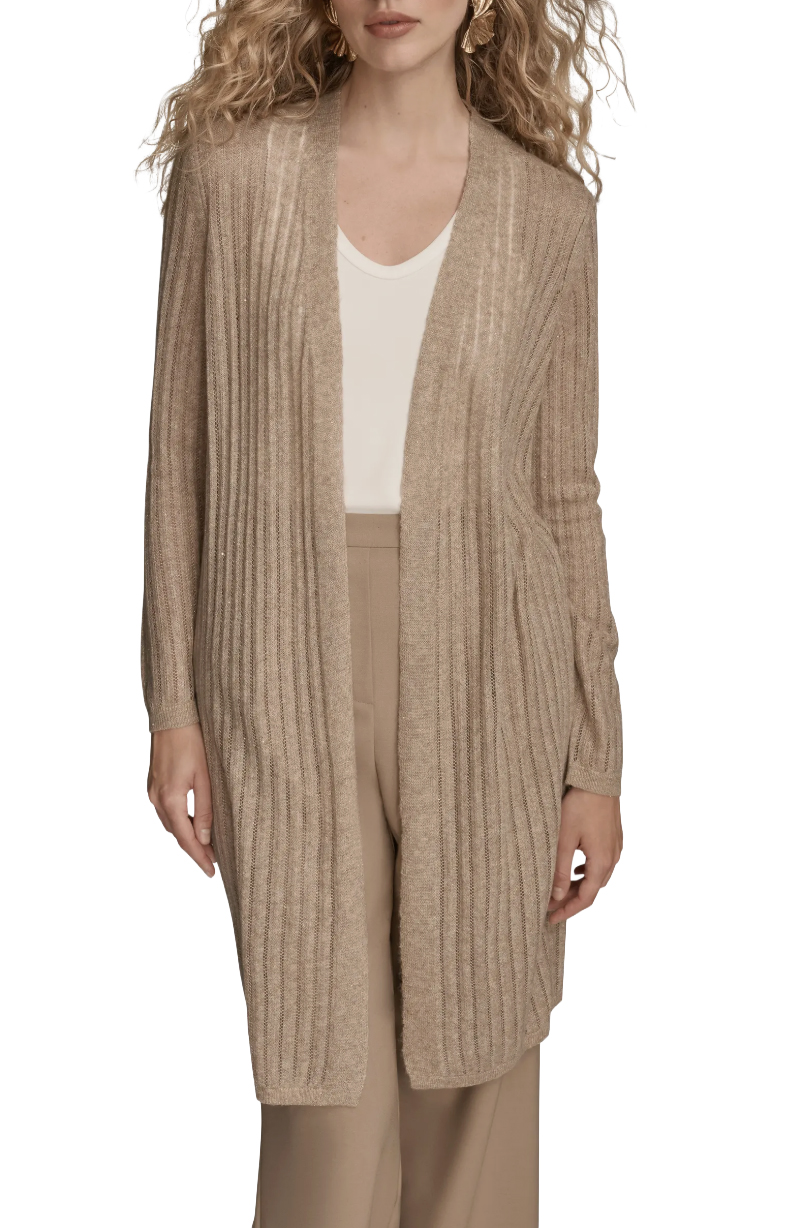 Donna Karan New York Pointelle Cardigan | 40plusstyle.com