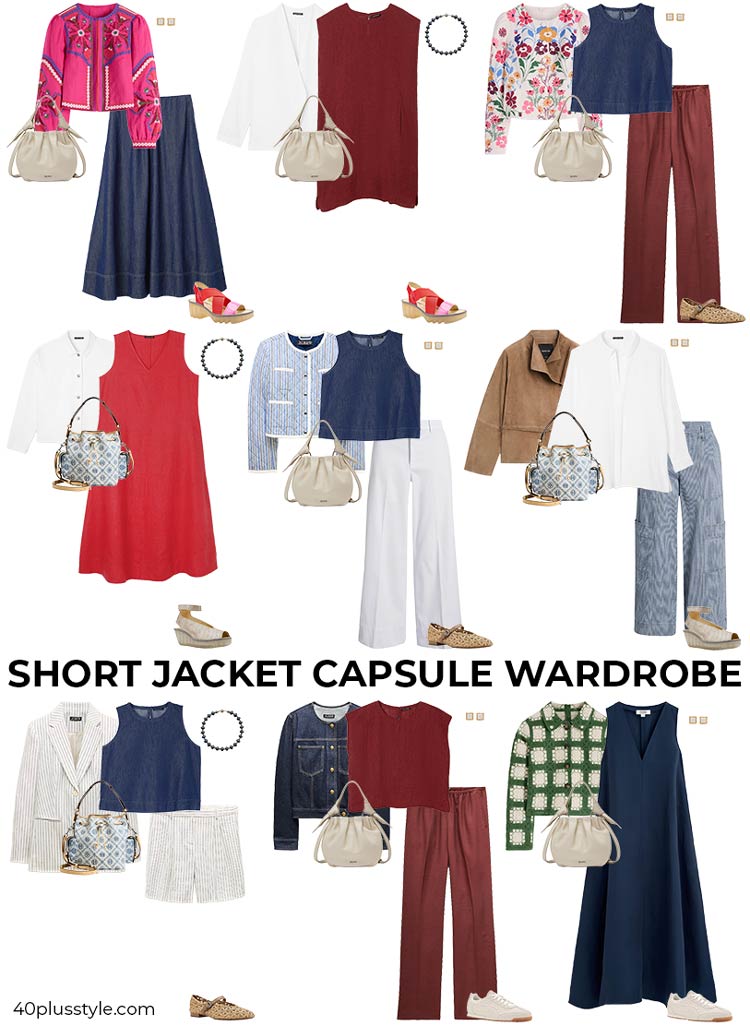 Short jacket capsule wardrobe | 40plusstyle.com