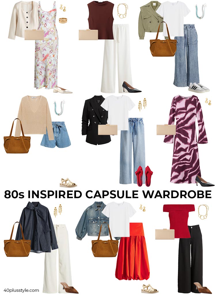 80s inspired capsule wardrobe | 40plusstyle.com