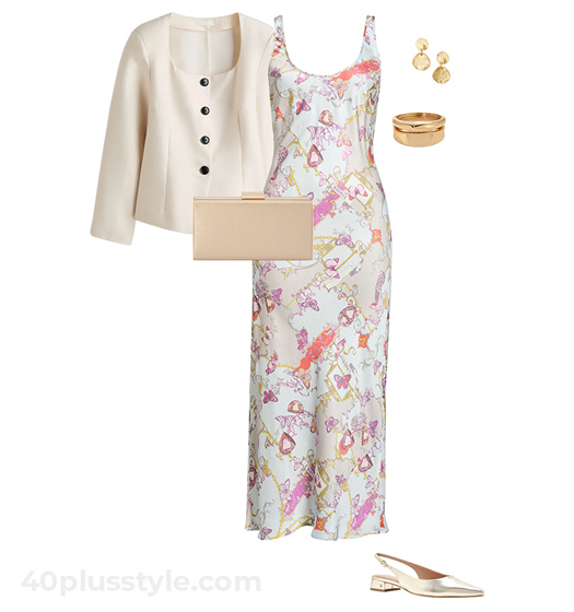 Dress and blazer | 40plusstyle.com