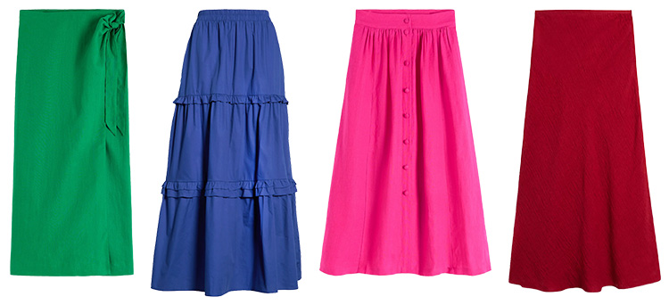 Statement skirts - bring colors | 40plusstyle.com