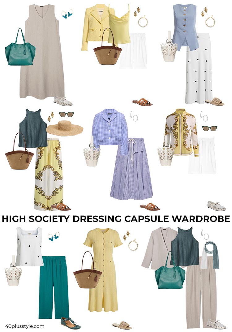 High society dressing capsule wardrobe | 40plusstyle.com