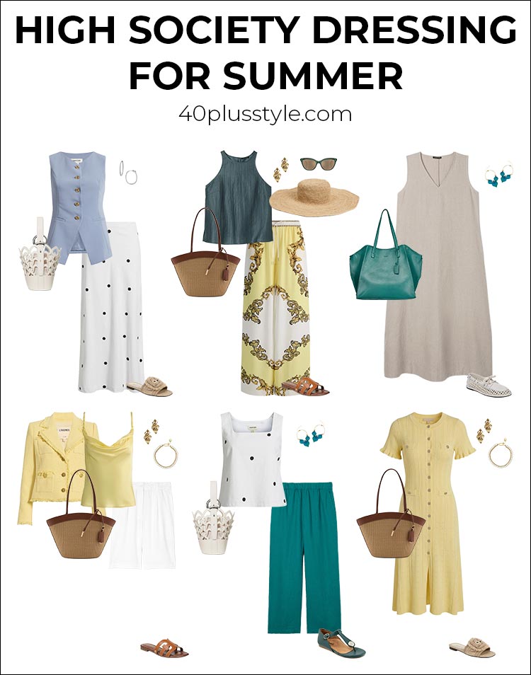 High society dressing for summer - without the high society budget | 40plusstyle.com