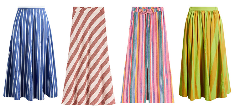 Statement skirts - stripes | 40plusstyle.com