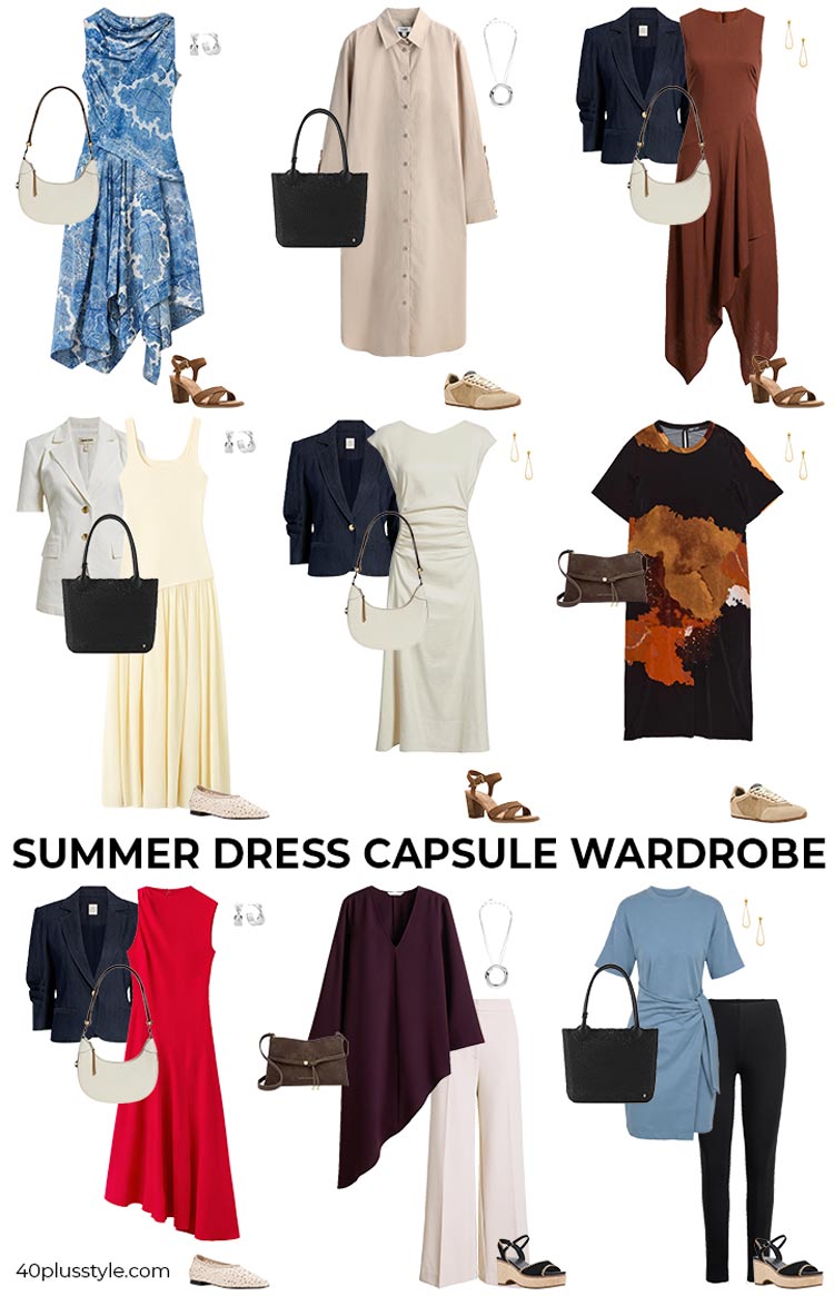 Summer dress capsule wardrobe | 40plusstyle.com