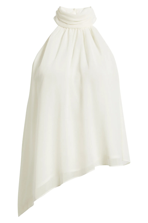 Open Edit Asymmetric Woven Top | 40plusstyle.com