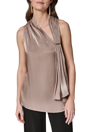 Donna Karan New York Asymmetric Sleeveless Top | 40plusstyle.com