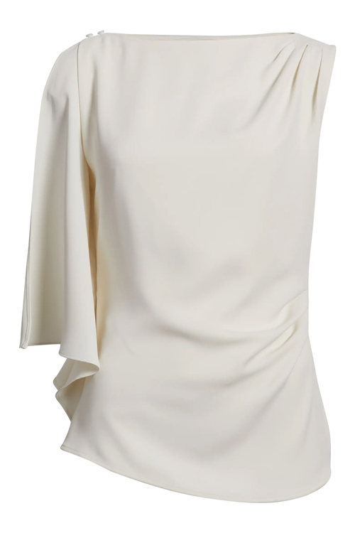 Nordstrom Single Split Sleeve Crepe Top | 40plusstyle.com