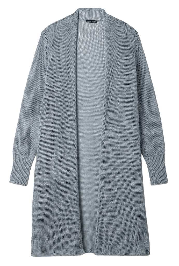 Eileen Fisher Organic Linen Cotton Cord Long Cardigan | 40plusstyle.com