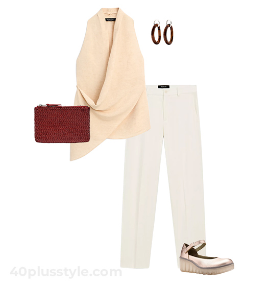 Cream outfit | 40plusstyle.com
