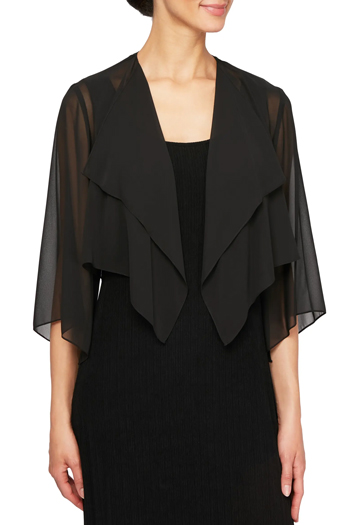 tops to hide your tummy - Alex Evenings Hanky Bolero Cardigan | 40plusstyle.com