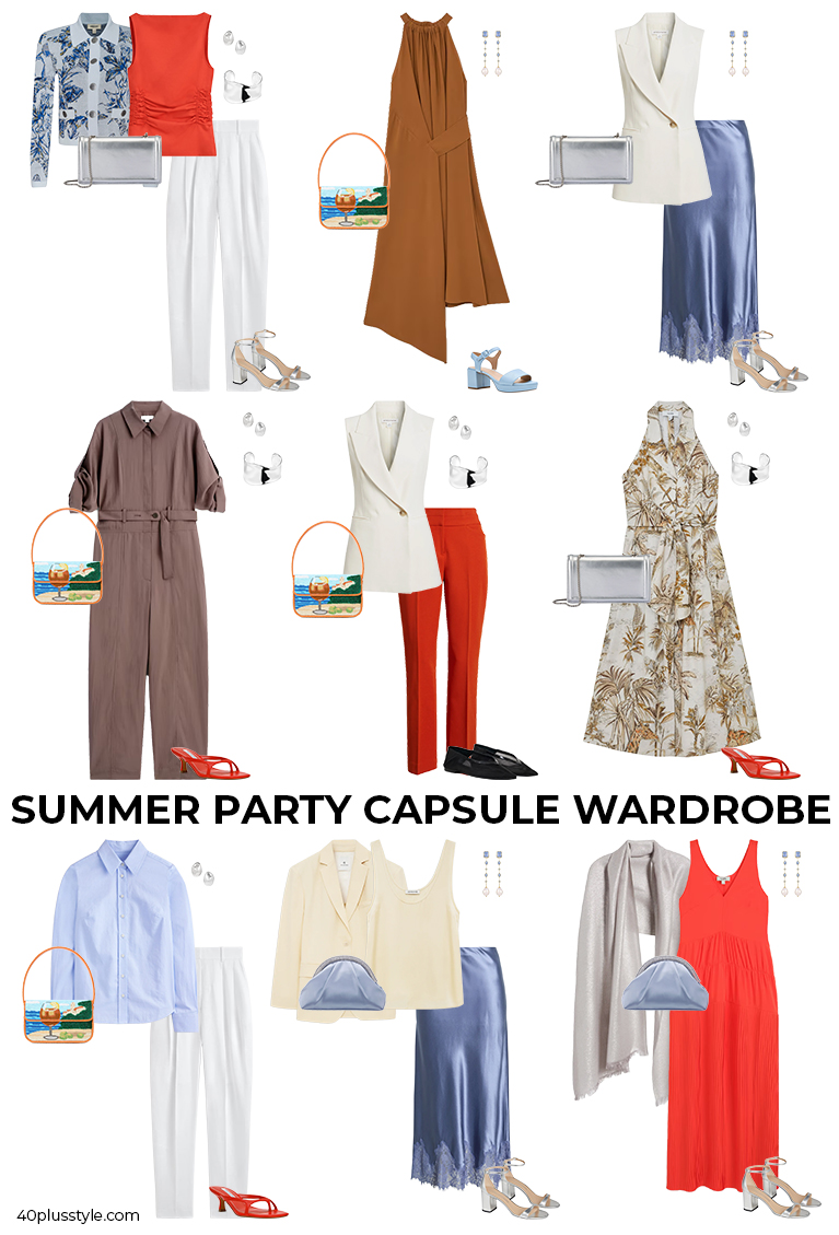 Summer party capsule wardrobe | 40plusstyle.com